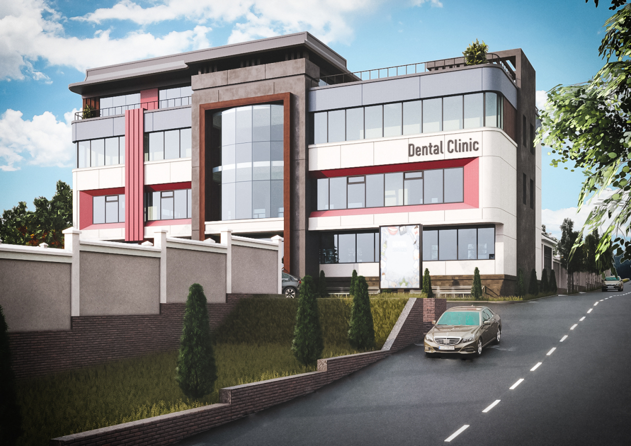 Clinica odontológica em ArchiCAD corona render imagem