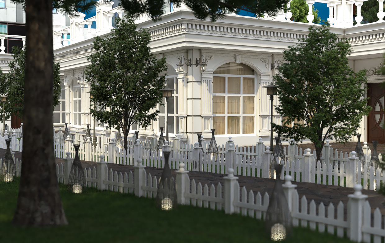 Klasik düğün salonu in 3d max vray 3.0 resim