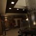 imagen de vestíbulo y cocina en 3d max vray