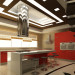 imagen de vestíbulo y cocina en 3d max vray