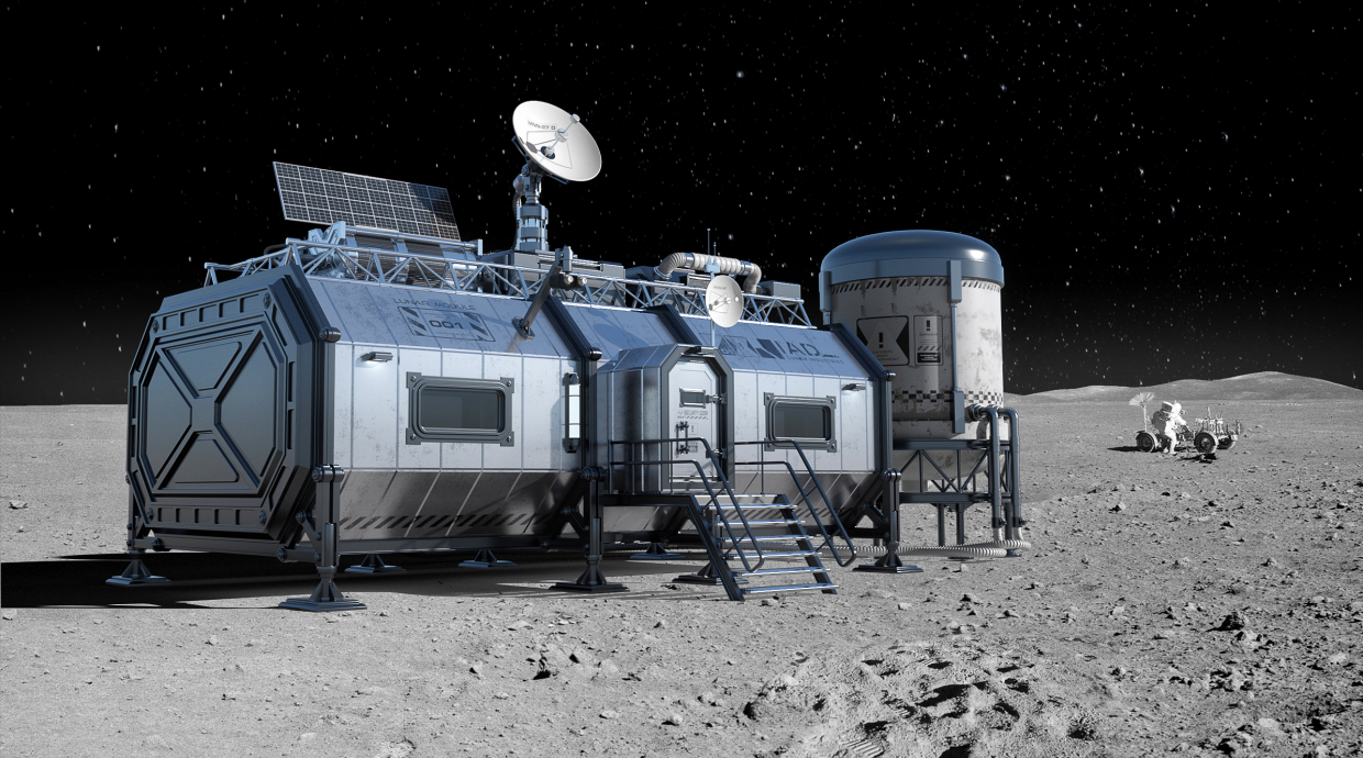 Módulo lunar em 3d max vray 1.5 imagem