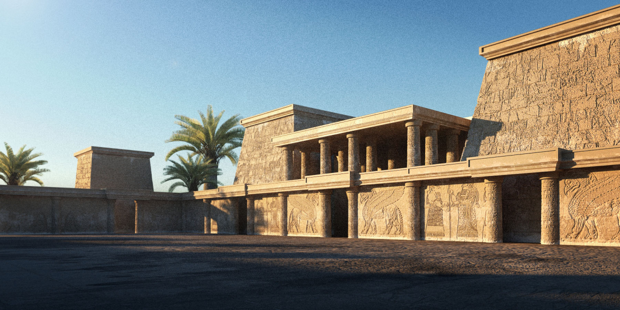 3d concept egyptian style в 3d max vray 3.0 зображення