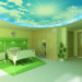 imagen de sala vip de hospital en 3d max vray