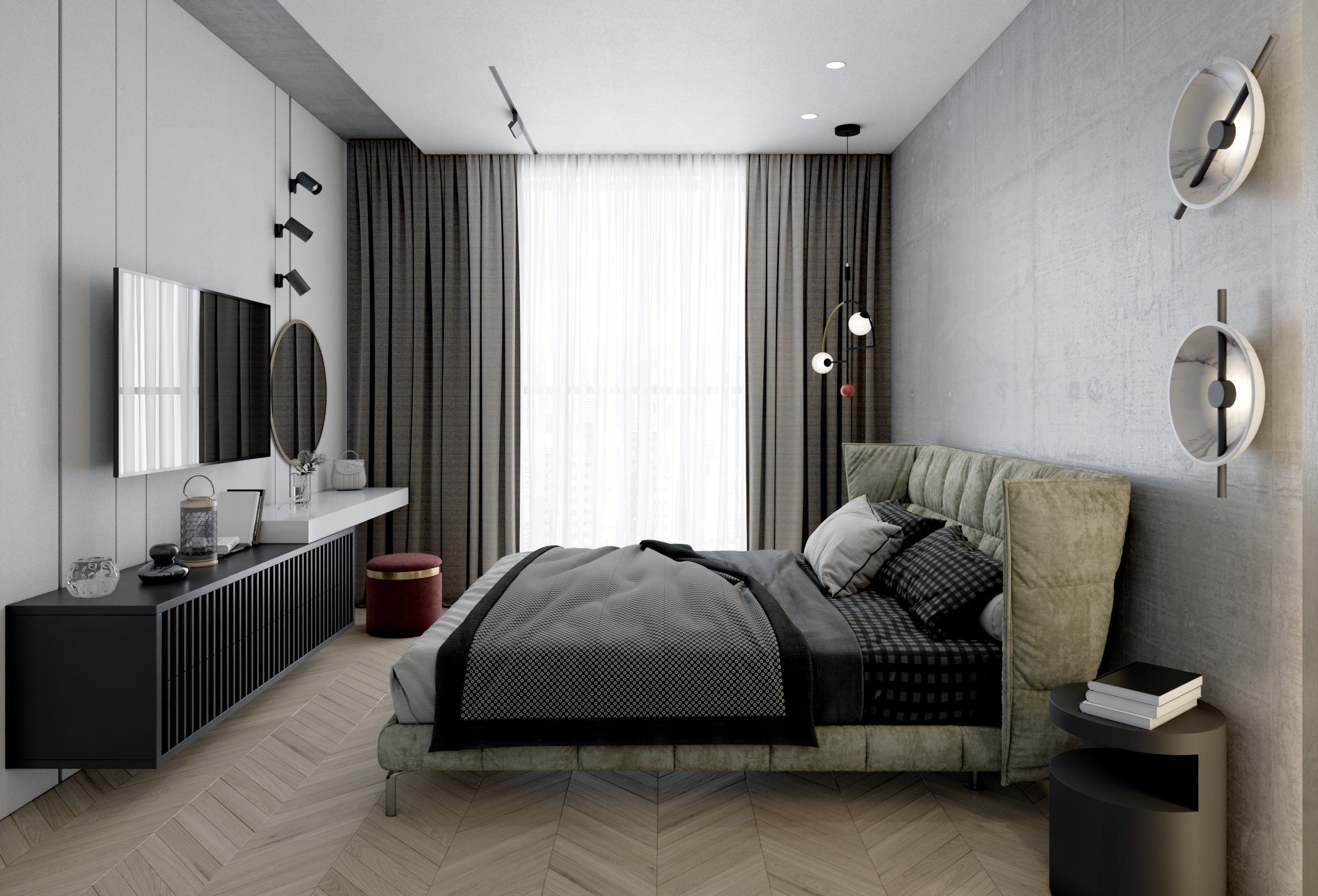 Quarto por GEOMETRIUM em 3d max corona render imagem