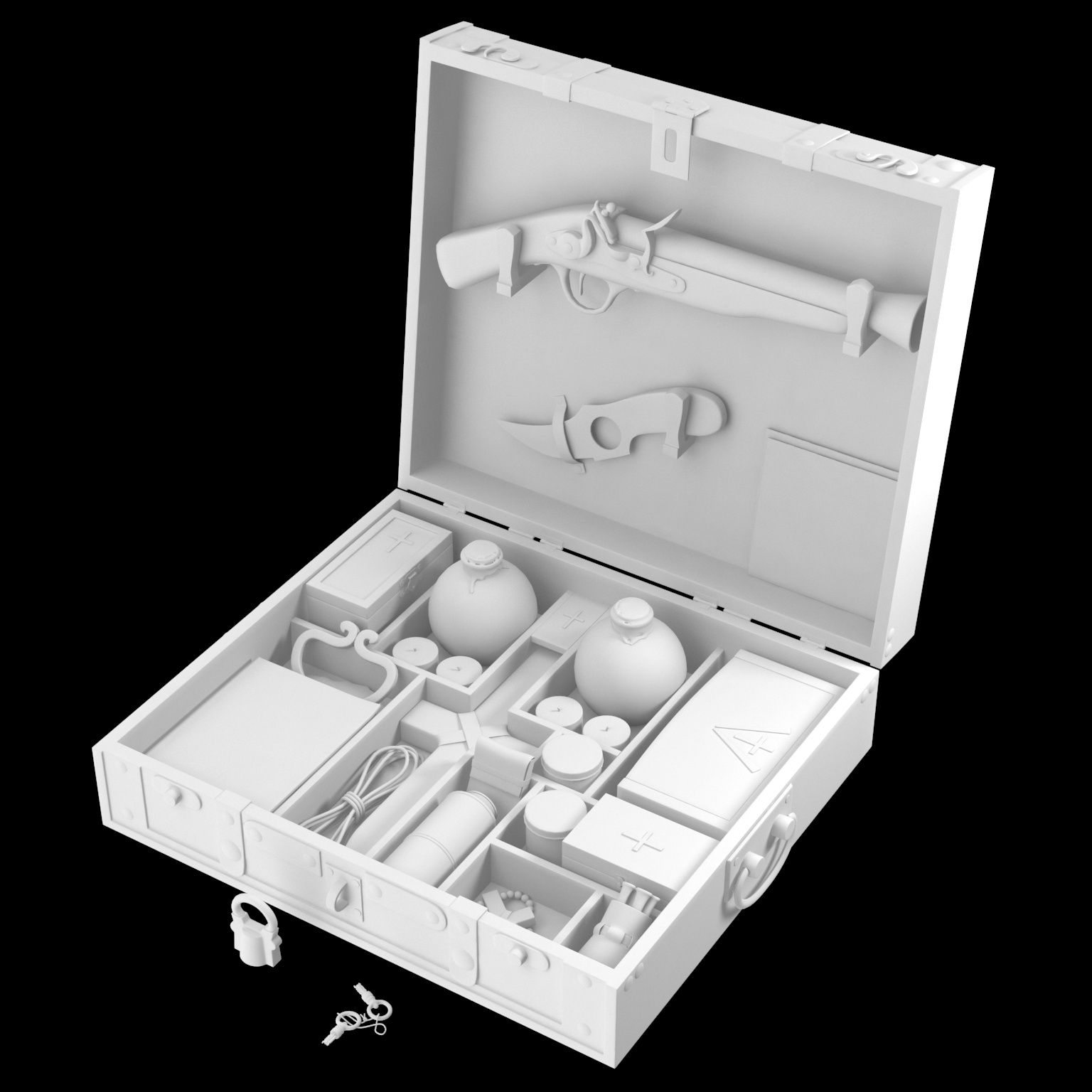 Чемодан Охотника на Вампиров в 3d max vray 3.0 изображение