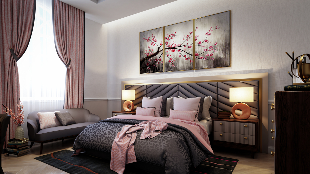 Simple Teen Girls Bedroom in 3d max vray 3.0 image