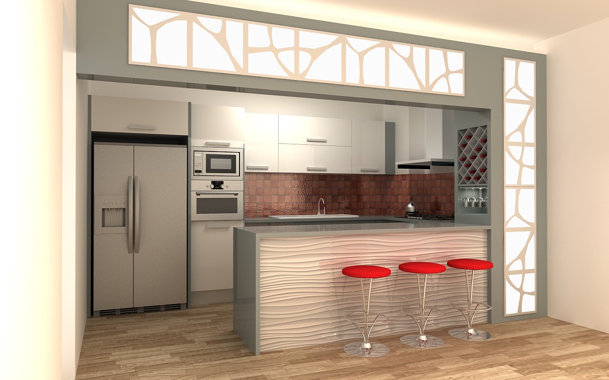 Melina - cuisine dans 3d max vray image