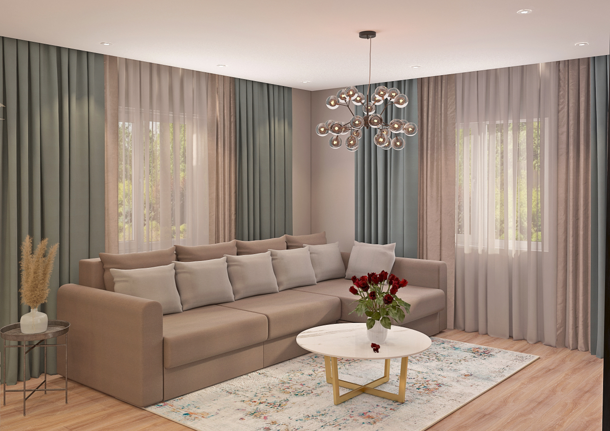 soggiorno in una casa privata in 3d max vray 3.0 immagine