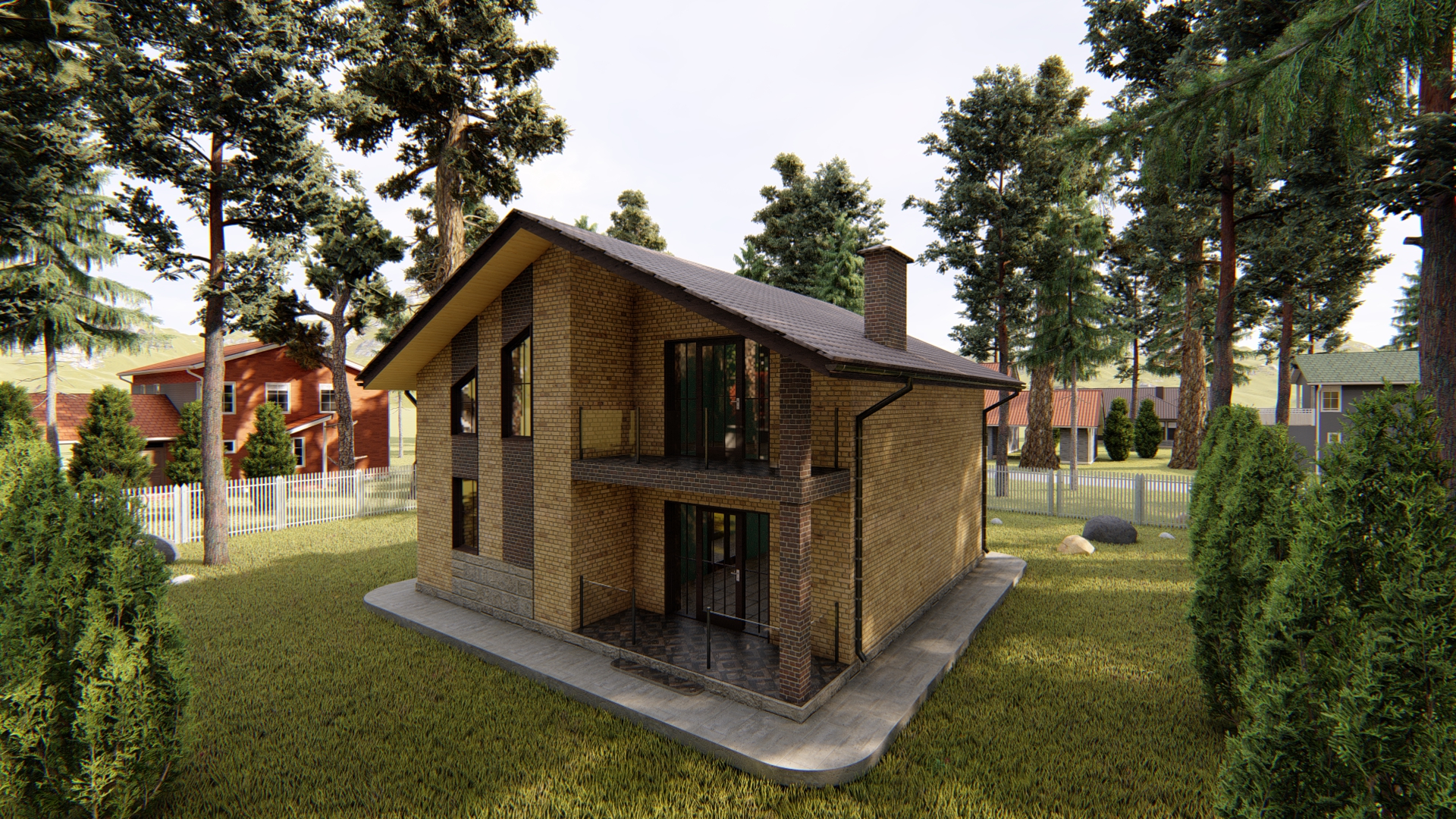 İki katlı özel ev in ArchiCAD Other resim