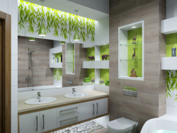 Design d'intérieur de la salle de bain dans le style de "Eco"