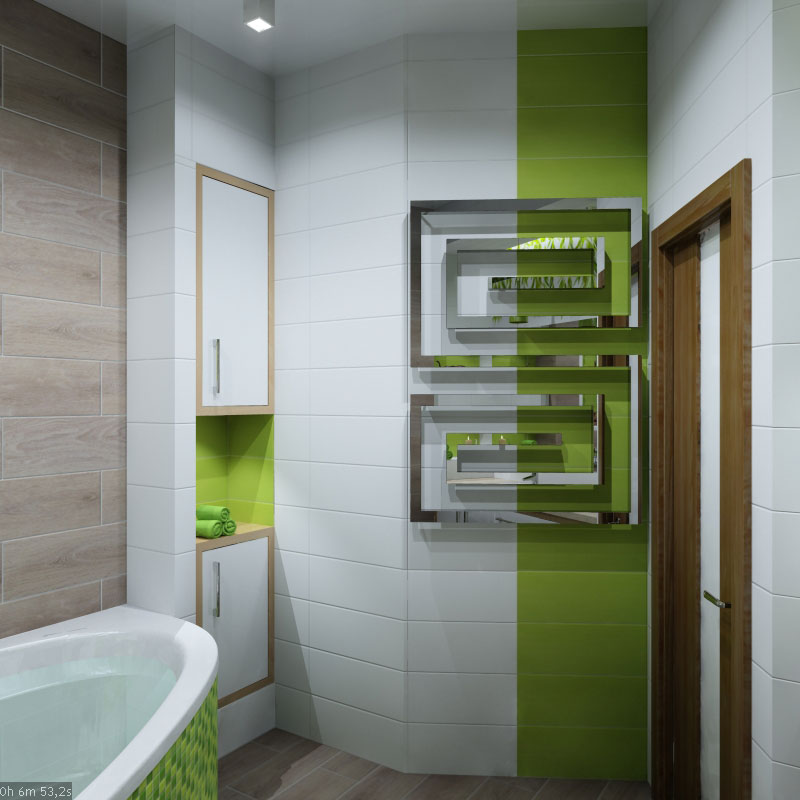 Design de interiores do banheiro no estilo de "Eco" em 3d max vray 1.5 imagem