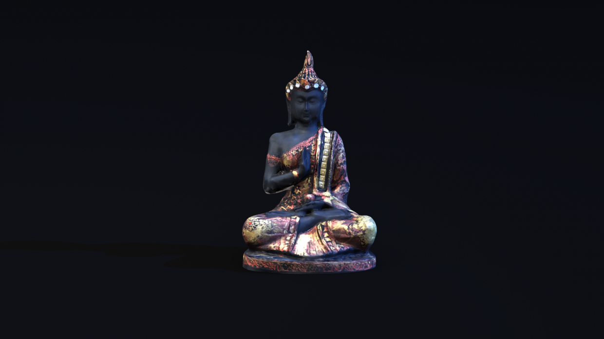 Statue de photogrammétrie - modèle 3D dans Blender cycles render image