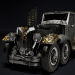 Steam PunK Car em 3d max corona render imagem