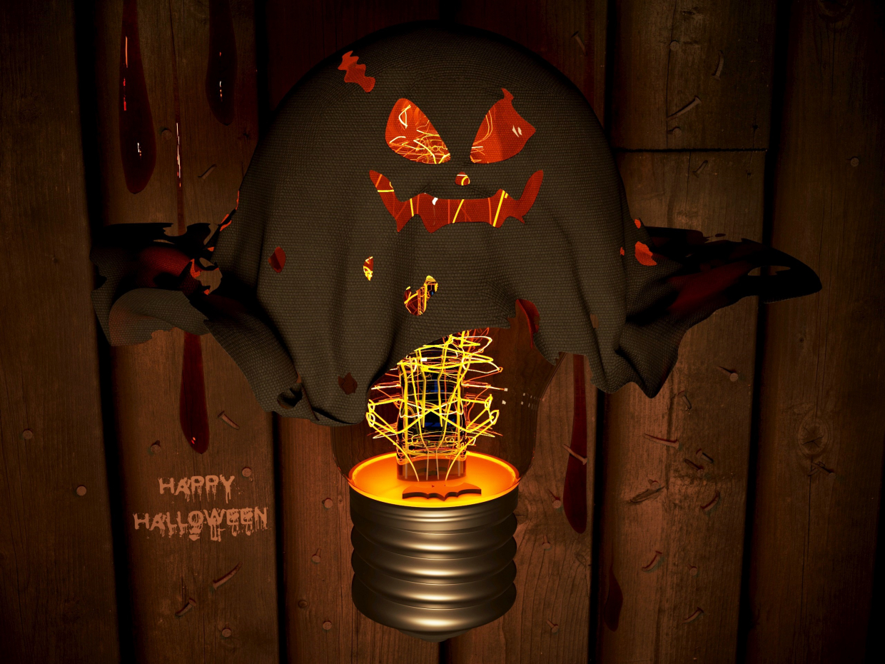 Happy halloween in 3d max corona render image