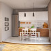 Wohnung in 3d max corona render Bild