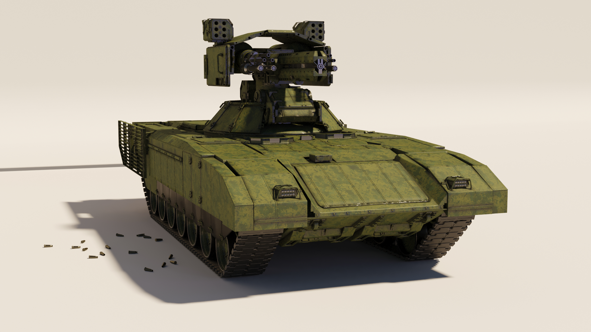 Panzer für das Projekt in 3d max corona render Bild