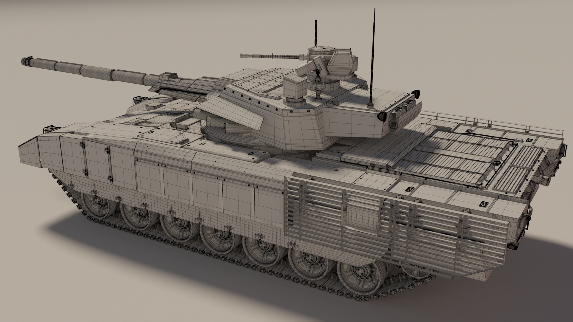 Panzer für das Projekt in 3d max corona render Bild