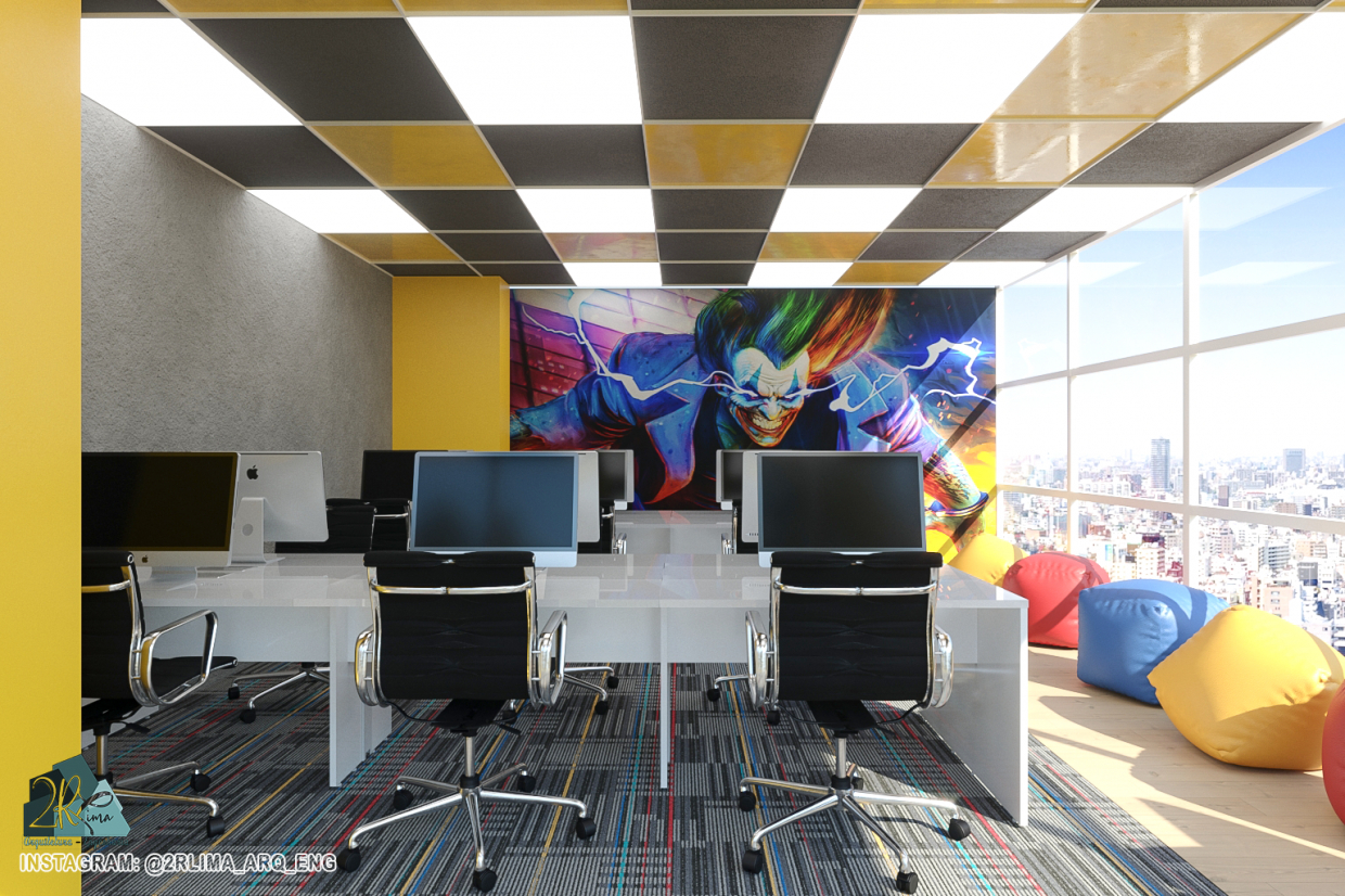 Ufficio Corporate Brasile in 3d max corona render immagine