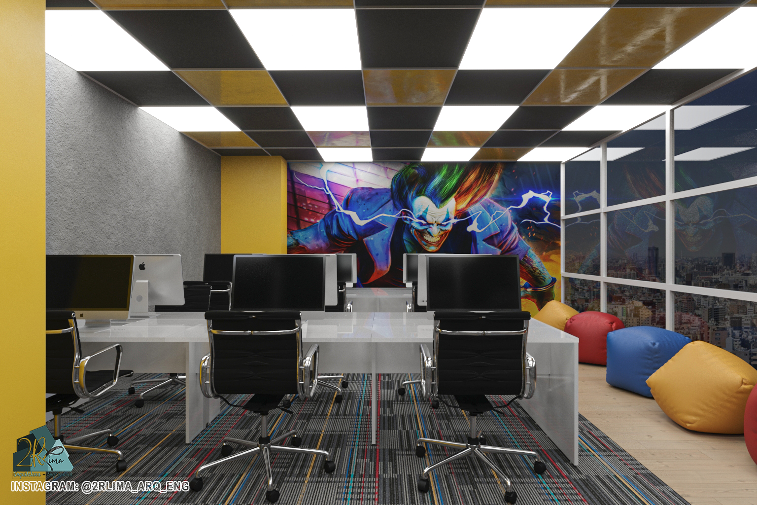 Büro Corporate Brazil in 3d max corona render Bild