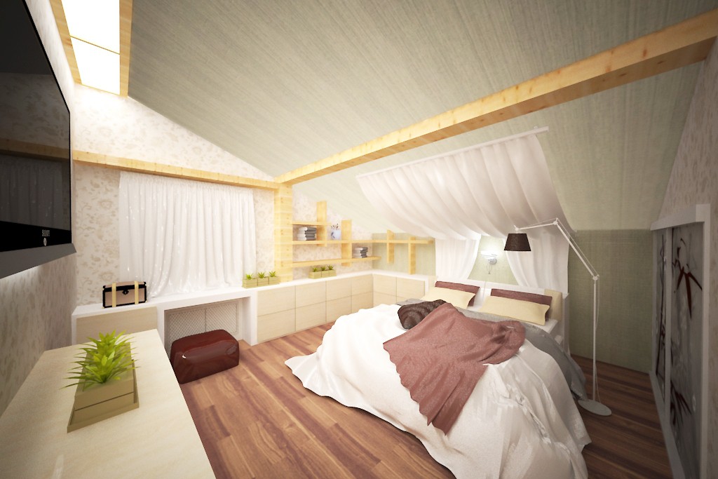 Schlafzimmer in 3d max vray Bild