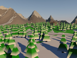 Low Poly - Forêt de neige