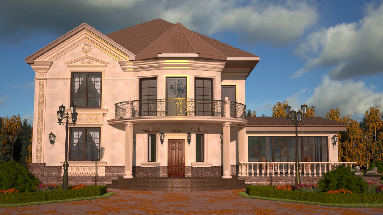 imagen de Casa rural en Cherkessk. en 3d max vray 3.0