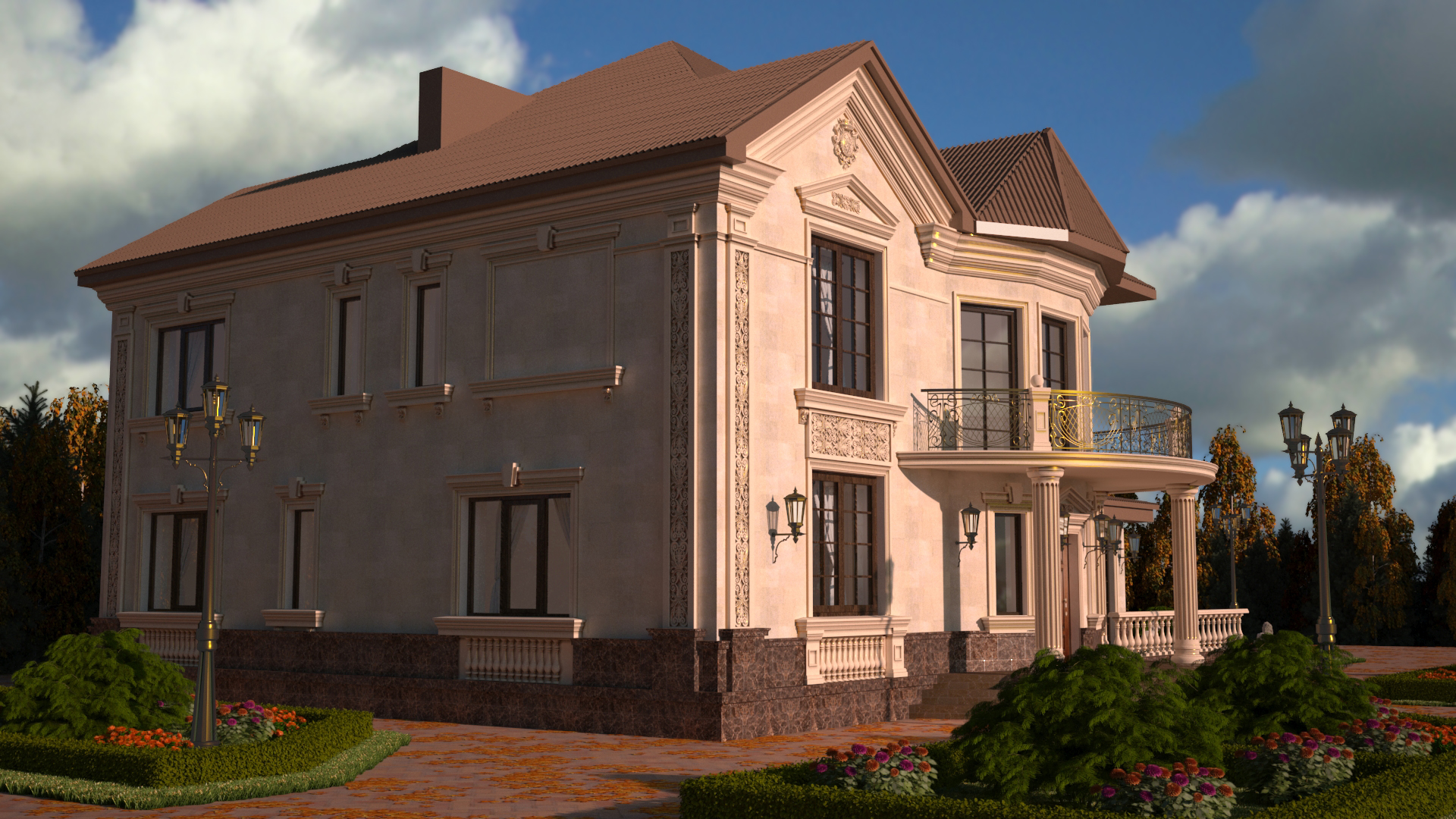 Cottage in Cherkessk. in 3d max vray 3.0 image