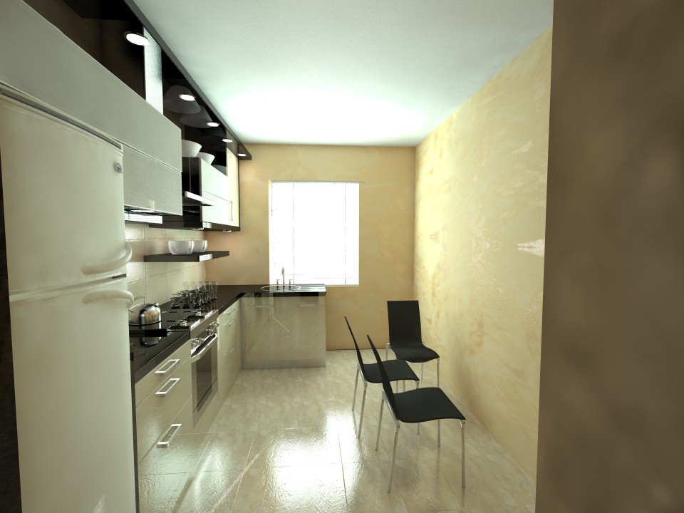 kitchen in 3d max vray image