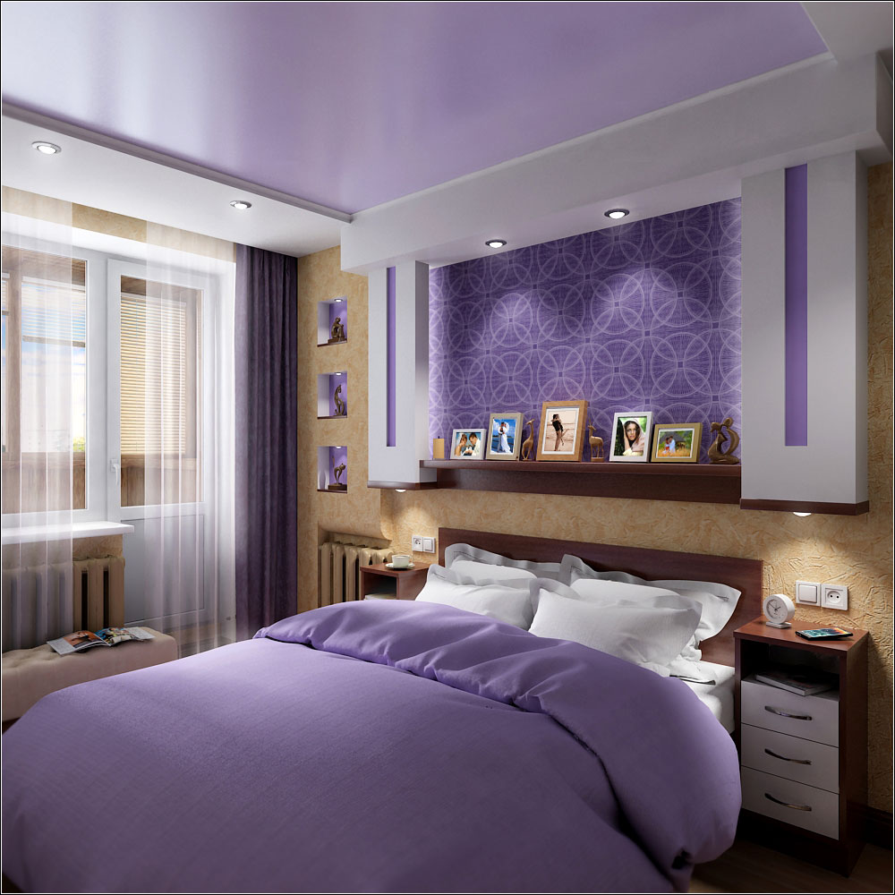 Interior design project for a small bedroom in Chernigov in 3d max vray 1.5 image