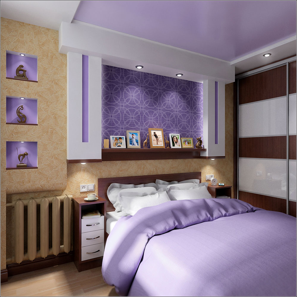 Interior design project for a small bedroom in Chernigov in 3d max vray 1.5 image