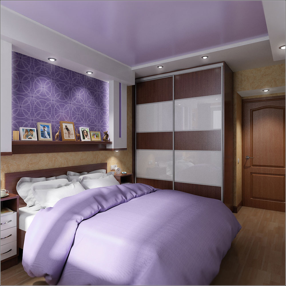 Interior design project for a small bedroom in Chernigov in 3d max vray 1.5 image