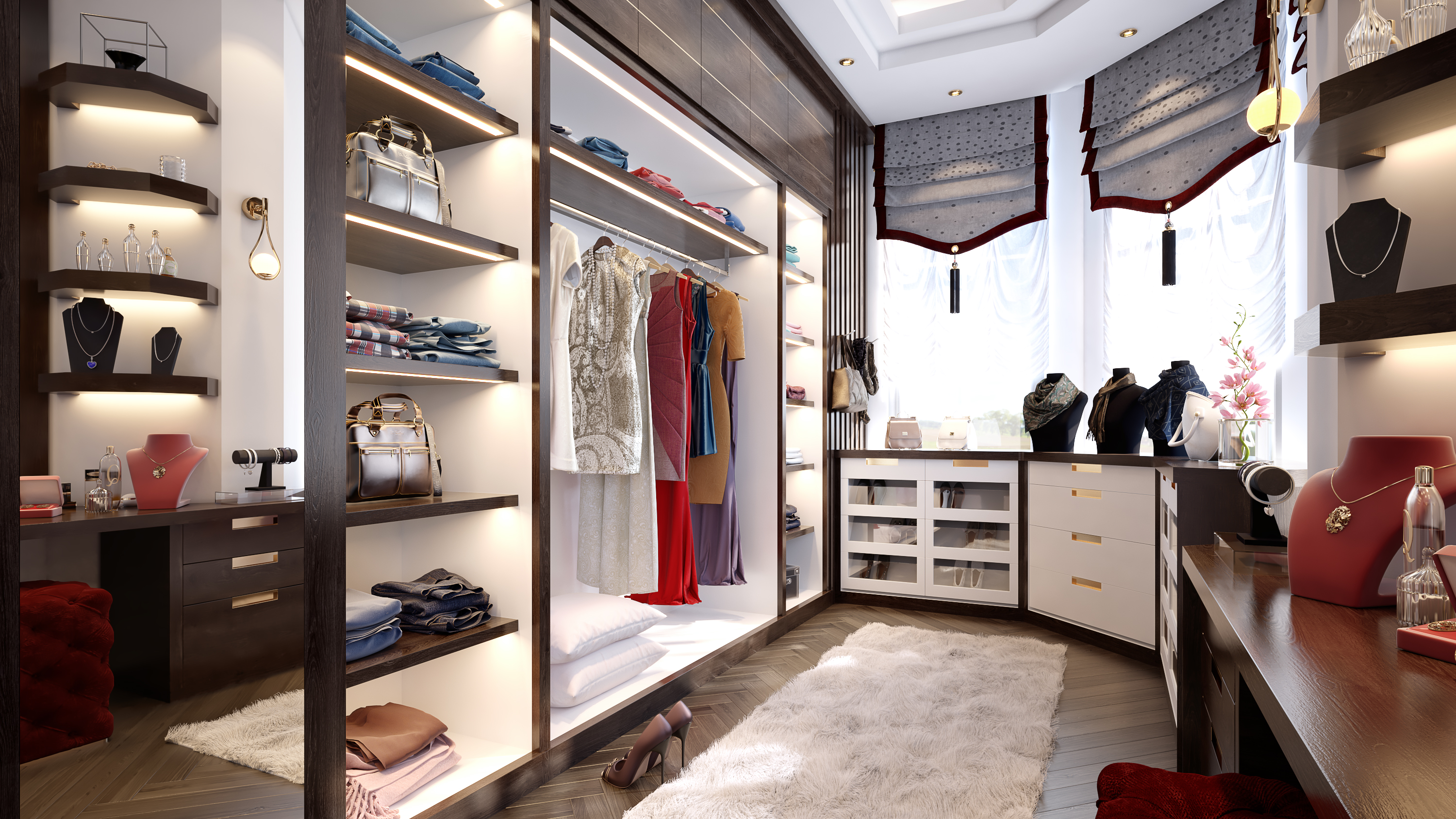 Master Walk-in Closet in 3d max vray 3.0 image