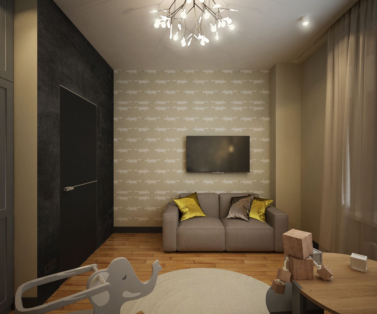 Loft apartment with elements of minimalism, Chelyabinsk in 3d max vray 3.0 image