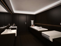 A casa de banho no estilo de Armani