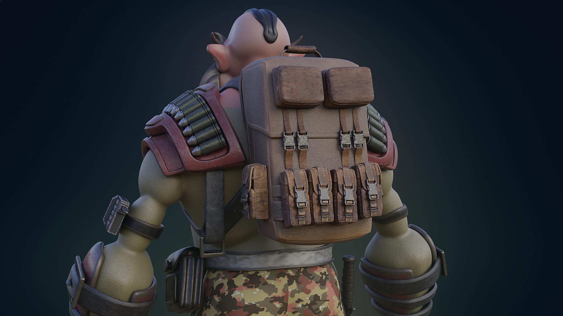 soldado em Blender cycles render imagem