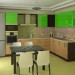 imagen de cocina en 3d max vray