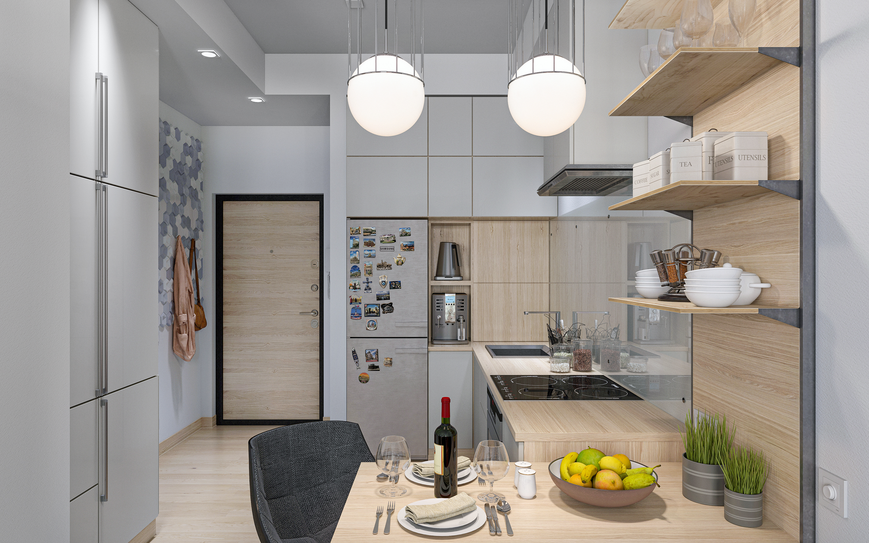 Intelligente Wohnung S36. in 3d max corona render Bild