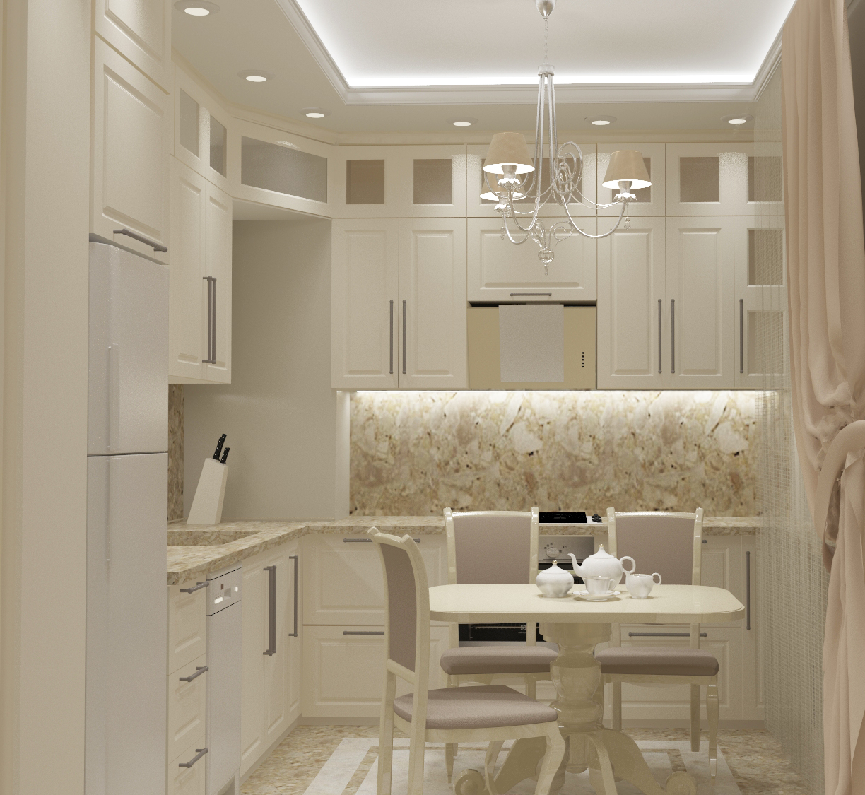 La cucina in stile classico in 3d max vray 3.0 immagine