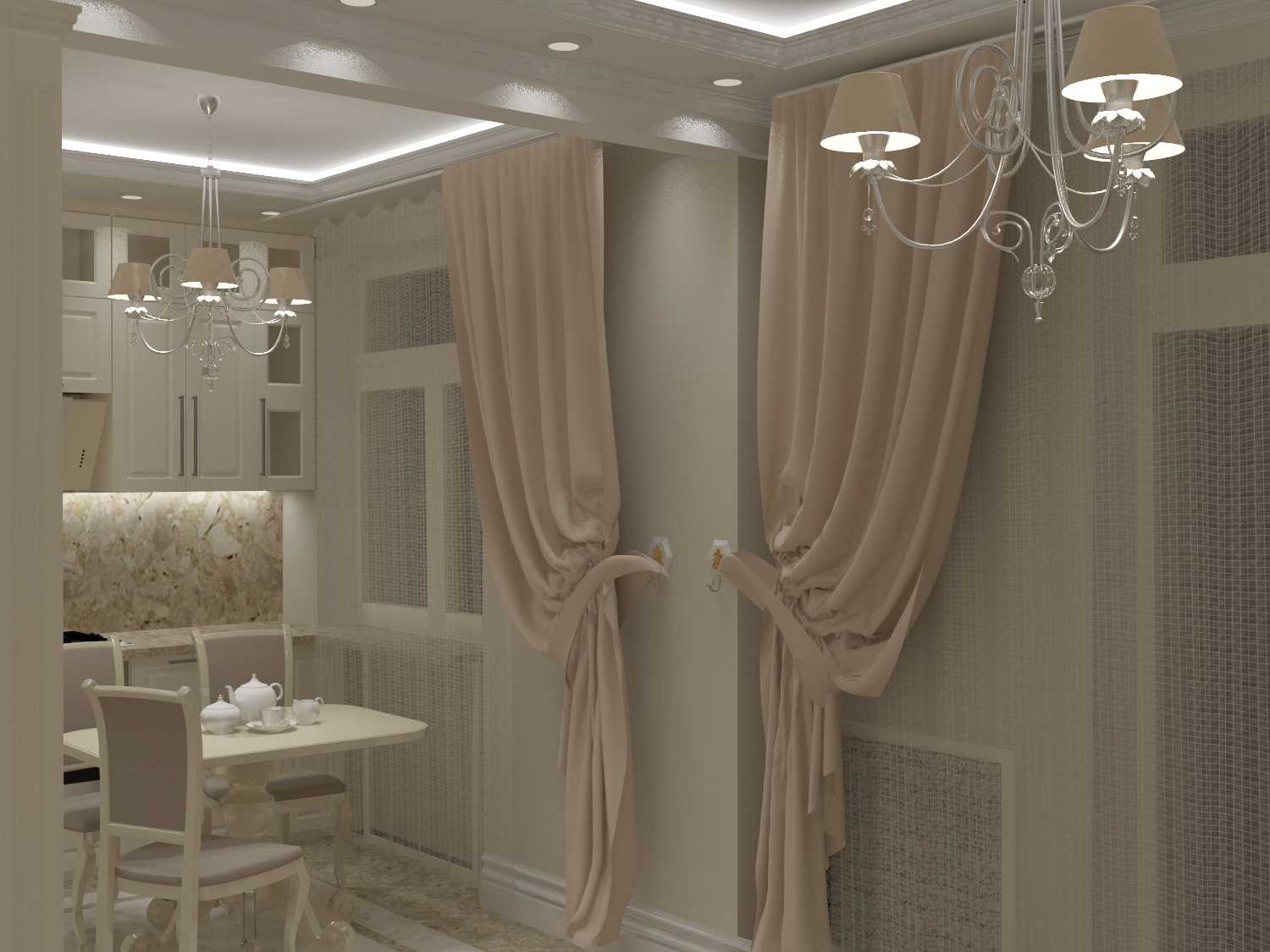 La cucina in stile classico in 3d max vray 3.0 immagine