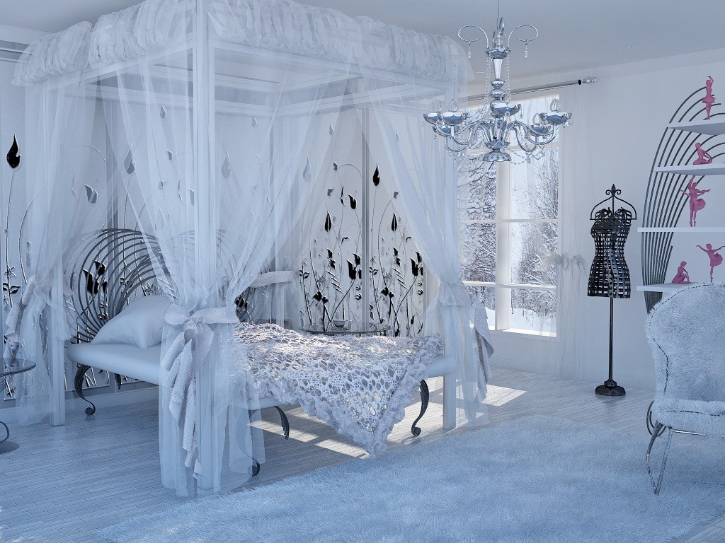 intérieur blanc comme neige dans Cinema 4d vray image