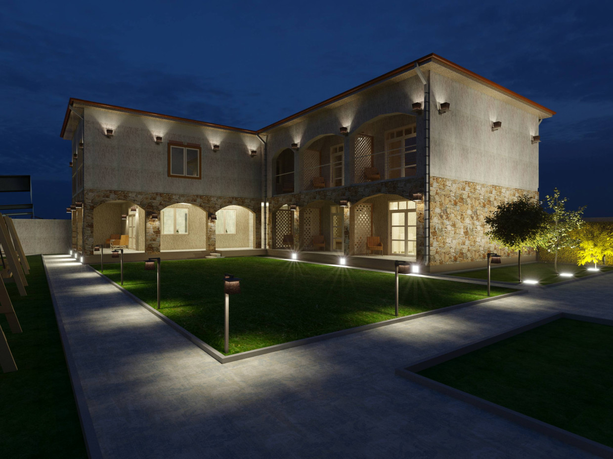 Minihotel in Bulgaria in ArchiCAD corona render image