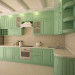 Una piccola sala da pranzo e cucina nel cottage in 3d max vray 3.0 immagine