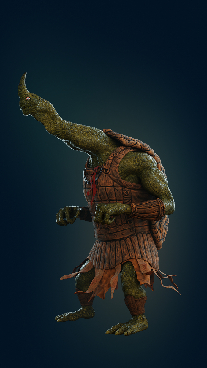 tortue dans Blender cycles render image