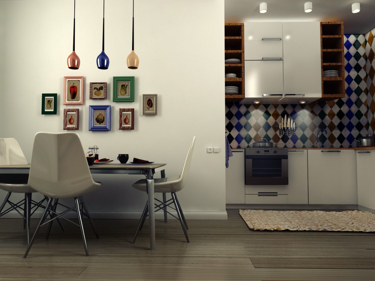 imagen de Cocina en 3d max vray