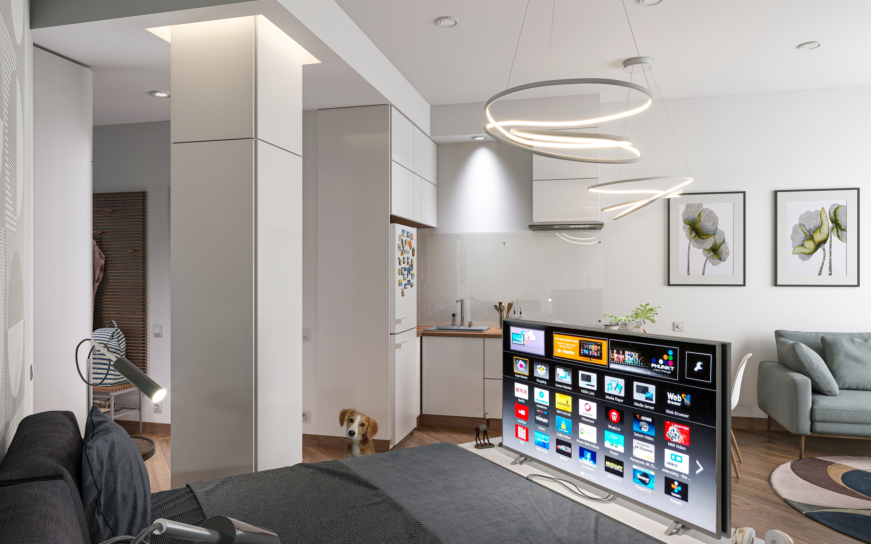 Appartement intelligent S38. dans 3d max corona render image