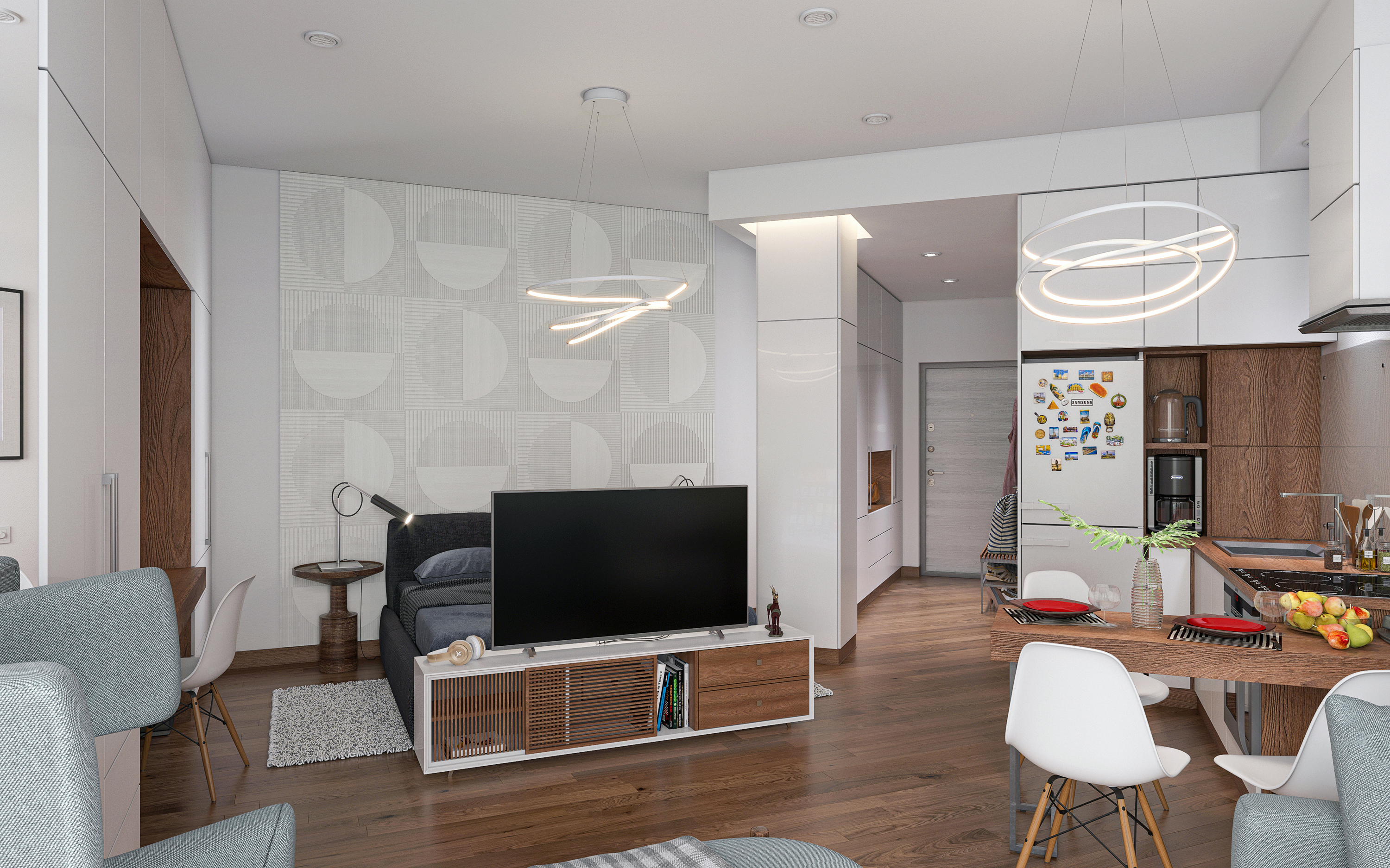 Appartamento intelligente S38. in 3d max corona render immagine