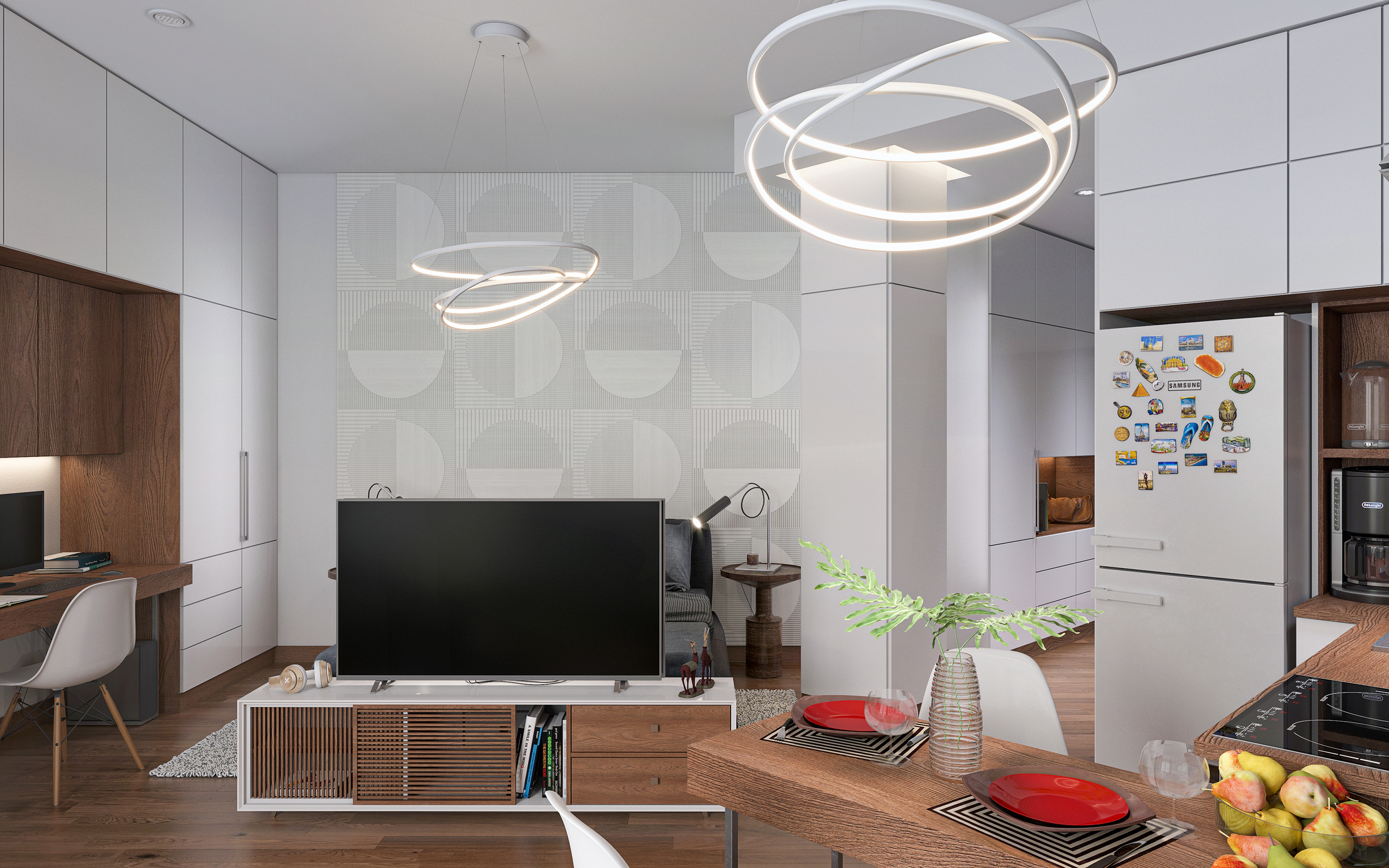 Appartamento intelligente S38. in 3d max corona render immagine