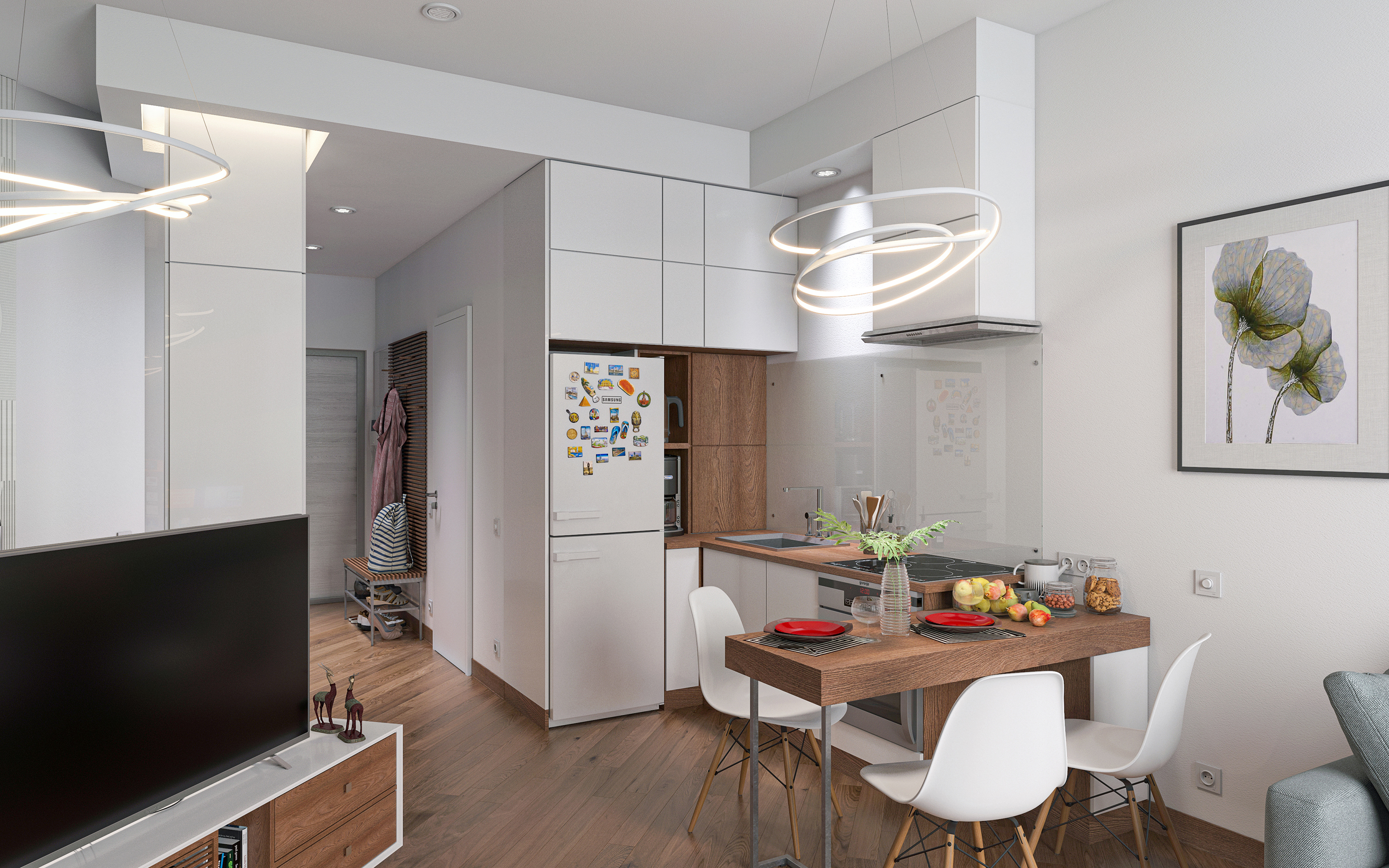 Appartement intelligent S38. dans 3d max corona render image