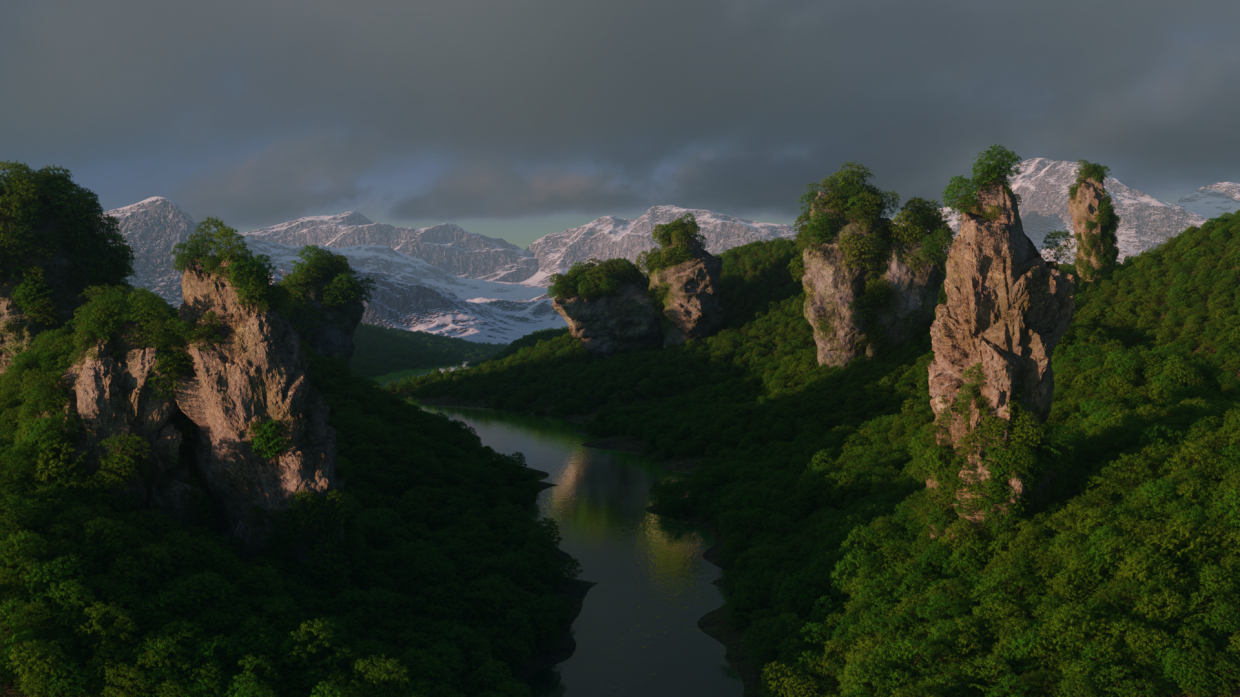 natureza em Blender cycles render imagem