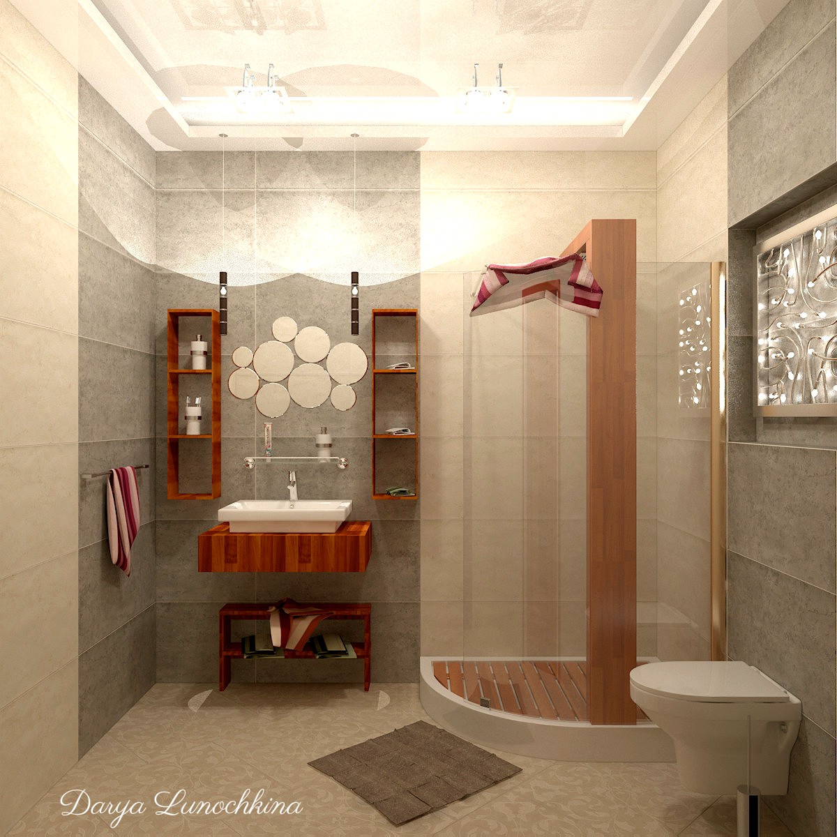 imagen de cuarto de baño en 3d max vray